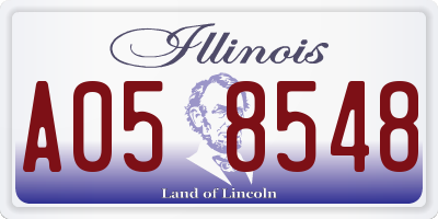 IL license plate A058548