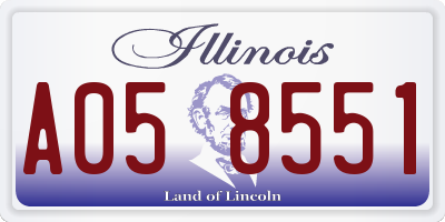 IL license plate A058551