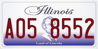 IL license plate A058552