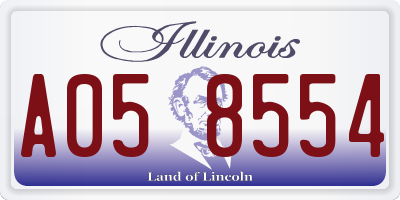 IL license plate A058554