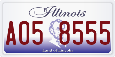 IL license plate A058555