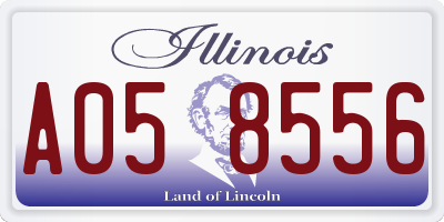IL license plate A058556