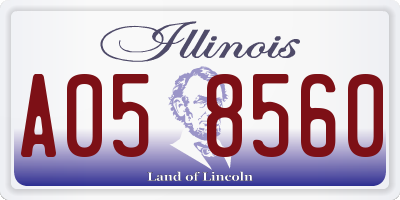 IL license plate A058560