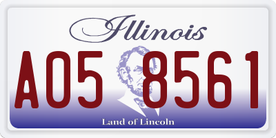 IL license plate A058561