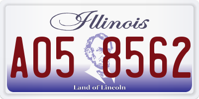 IL license plate A058562