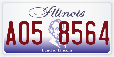 IL license plate A058564