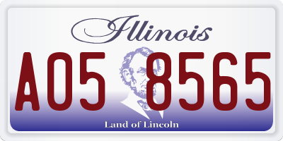 IL license plate A058565