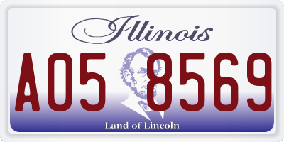 IL license plate A058569