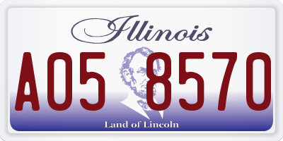IL license plate A058570