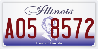 IL license plate A058572