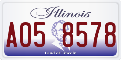 IL license plate A058578