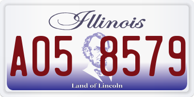 IL license plate A058579