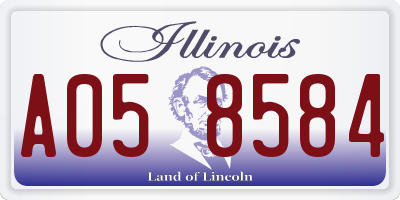 IL license plate A058584