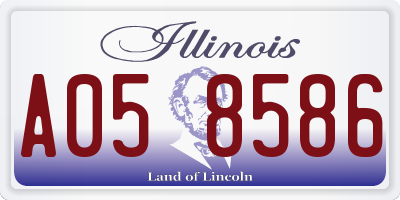 IL license plate A058586