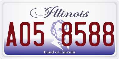 IL license plate A058588