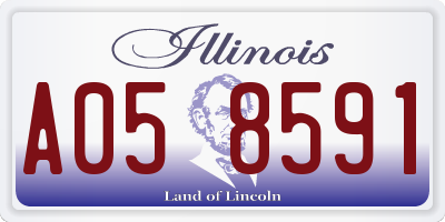 IL license plate A058591