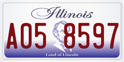 IL license plate A058597