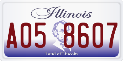 IL license plate A058607