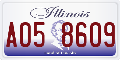 IL license plate A058609