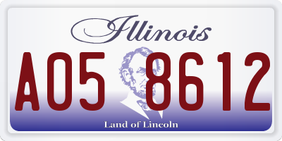 IL license plate A058612