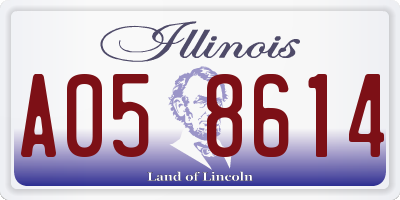IL license plate A058614