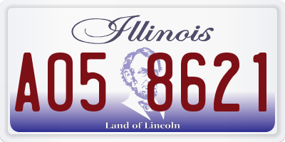 IL license plate A058621