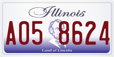 IL license plate A058624