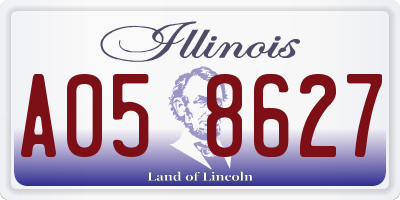 IL license plate A058627