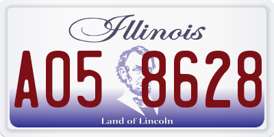 IL license plate A058628