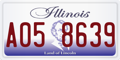 IL license plate A058639