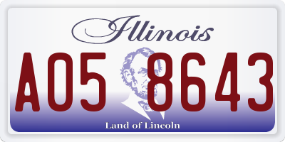 IL license plate A058643