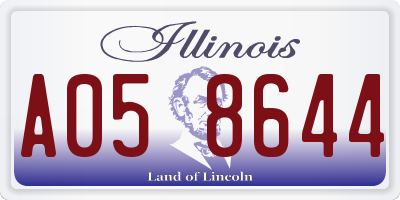 IL license plate A058644