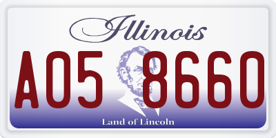 IL license plate A058660