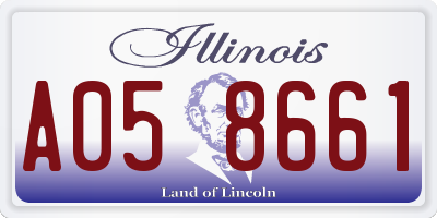 IL license plate A058661