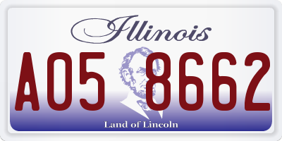 IL license plate A058662
