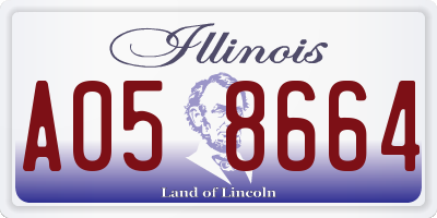 IL license plate A058664