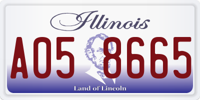 IL license plate A058665