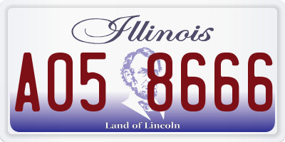 IL license plate A058666