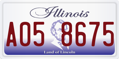 IL license plate A058675