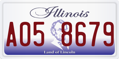 IL license plate A058679