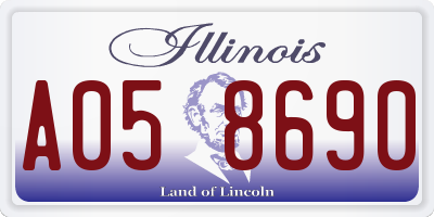IL license plate A058690