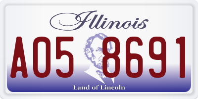 IL license plate A058691