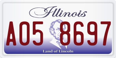 IL license plate A058697