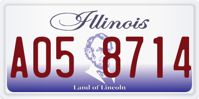 IL license plate A058714