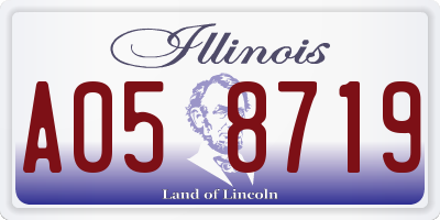 IL license plate A058719
