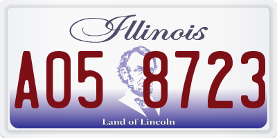 IL license plate A058723