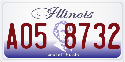 IL license plate A058732