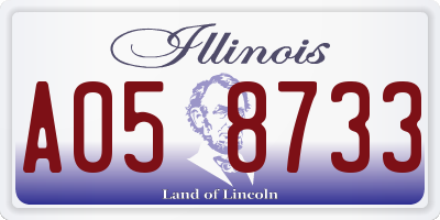IL license plate A058733