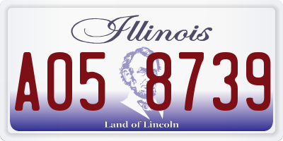IL license plate A058739