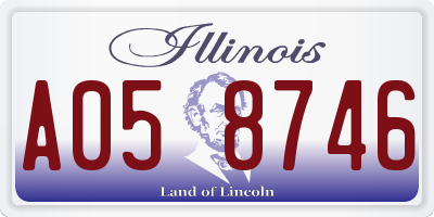 IL license plate A058746